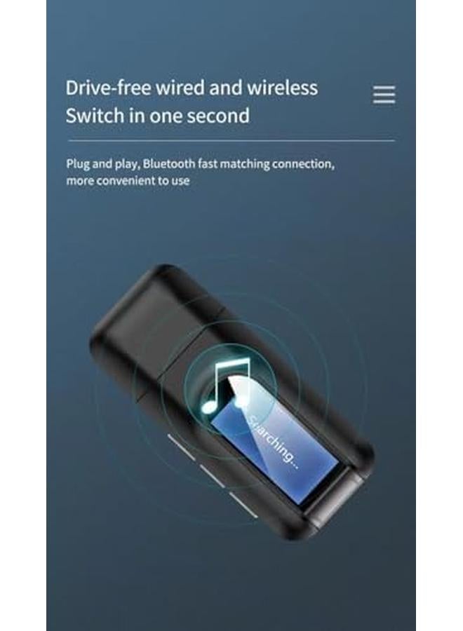 Excefore Usb Bluetooth 5.0 Transmitter Receiver Portable Wireless Bluetooth Adapter With 3.5Mm Jack Wireless Audio Dongle Plug And Play For Pc Sound Card Car Headphones Speakers - Image 2