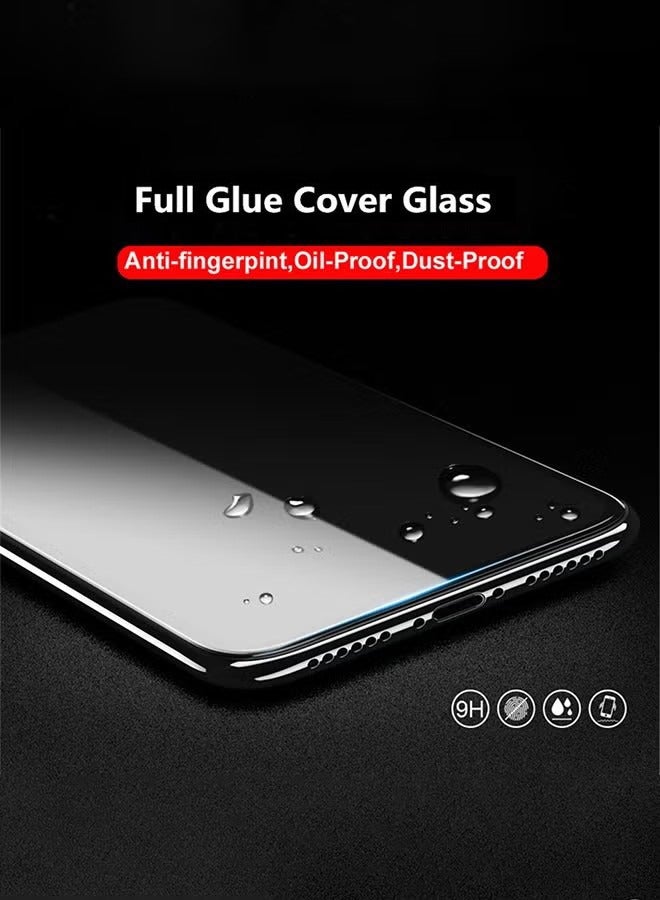 أوشن 2 قطعة مناسبة ل VIVO V30E الشاشة تشديد الفيلم ، 9H صلابة تشديد الزجاج ، 3D منحني قناع عالية الدقة فيلم حماية بصمات الأصابع المضادة للخدش غير فقاعة شاشة حماية الغطاء ، أسود / شفاف - Image 5