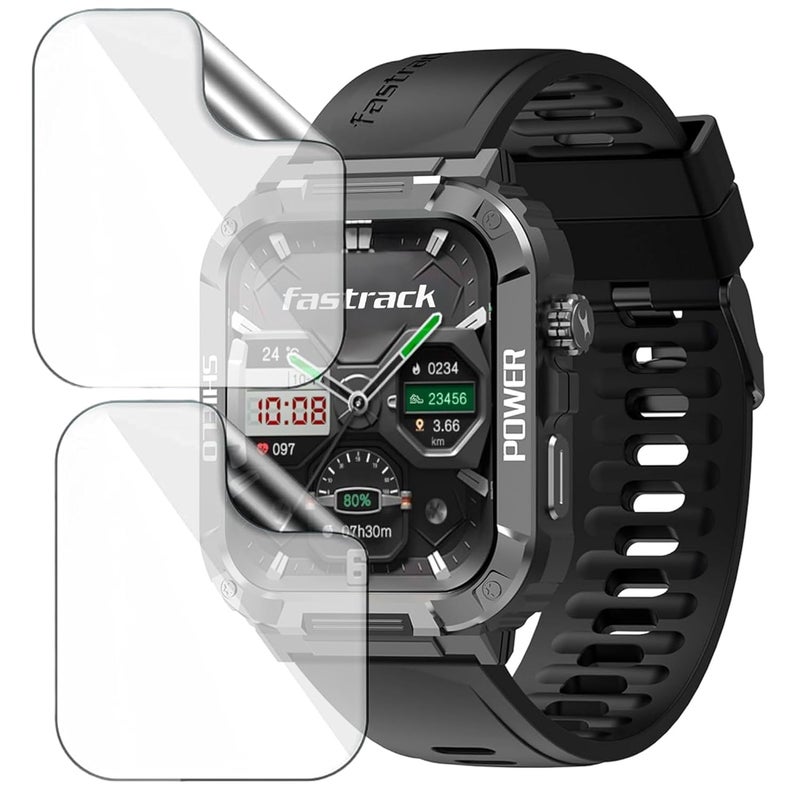 HELLOSCREEN 2 Pack | Screen Protector Guard for Fastrack Limitless Valor | 1.91 inch | Smartwatch - Flexible & Ultrathin TPU Film, 9H Scratch Resistant, Bubble Free - Not a Tempered Glass - Image 1