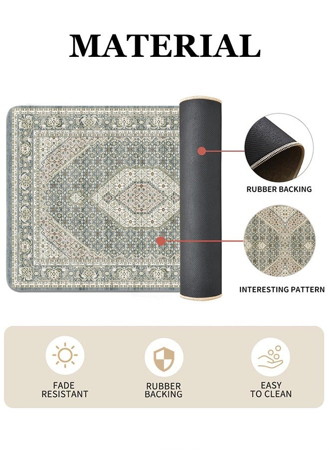 Generic 2 PCS Kitchen Floor Mats Rugs Set, Cushion Floor Carpet, Waterproof, Oil Resistant and Anti-Fatigue PU Standing Mat for Kitchen, Floor, Office, Sink, Laundry 45*75CM+45*120CM  - Image 2