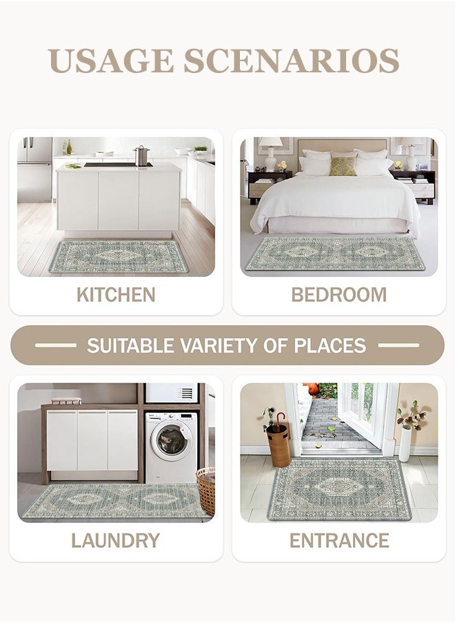 Generic 2 PCS Kitchen Floor Mats Rugs Set, Cushion Floor Carpet, Waterproof, Oil Resistant and Anti-Fatigue PU Standing Mat for Kitchen, Floor, Office, Sink, Laundry 45*75CM+45*120CM  - Image 4