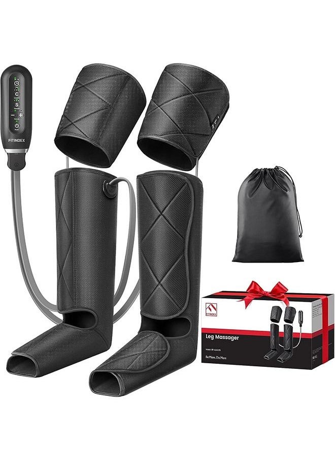 FITINDEX - FITINDEX Leg Massager for Circulation and Pain Relief, Compression Foot and Leg Calf Thigh Massage, Helpful for Muscles Relaxation and Reduce Swelling, Gifts for Women Men - Image 1
