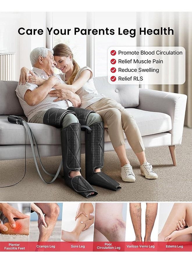 FITINDEX - FITINDEX Leg Massager for Circulation and Pain Relief, Compression Foot and Leg Calf Thigh Massage, Helpful for Muscles Relaxation and Reduce Swelling, Gifts for Women Men - Image 1