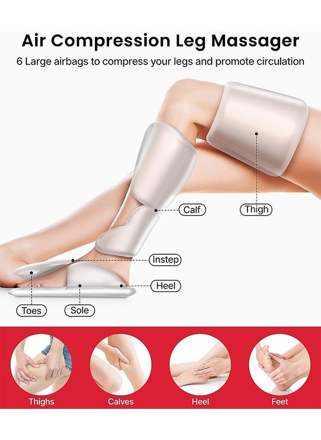 FITINDEX - FITINDEX Leg Massager for Circulation and Pain Relief, Compression Foot and Leg Calf Thigh Massage, Helpful for Muscles Relaxation and Reduce Swelling, Gifts for Women Men - Image 1