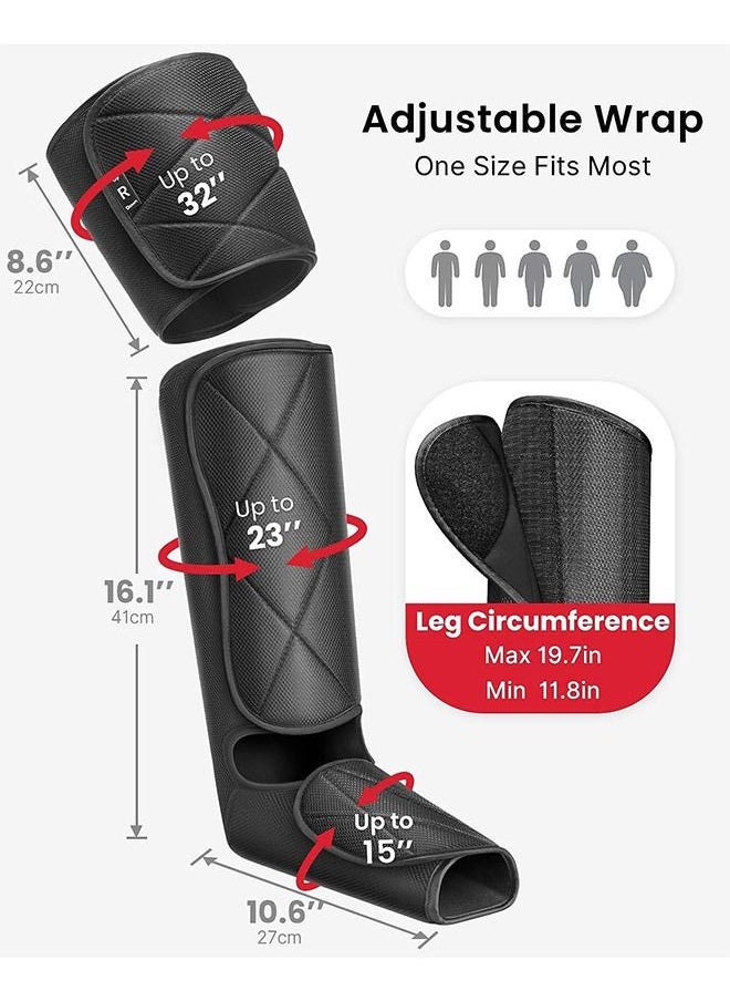 FITINDEX - FITINDEX Leg Massager for Circulation and Pain Relief, Compression Foot and Leg Calf Thigh Massage, Helpful for Muscles Relaxation and Reduce Swelling, Gifts for Women Men - Image 1
