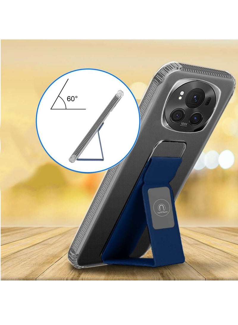 Wtech TPU Hand Grip Air Pillow Case Cover For Honor Magic6 Pro 5G 2024 Clear/Navy Blue  - Image 3
