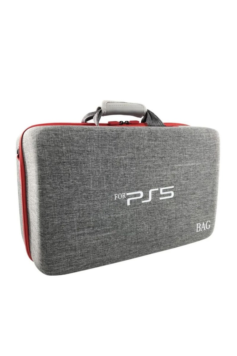 Storage Bag For PS5-Shockproof Hard Shell Bag- Luxury Waterproof Shoulder Bag For Playstation 5,Console & Accessories Storage Organizer (gray) - Image 1