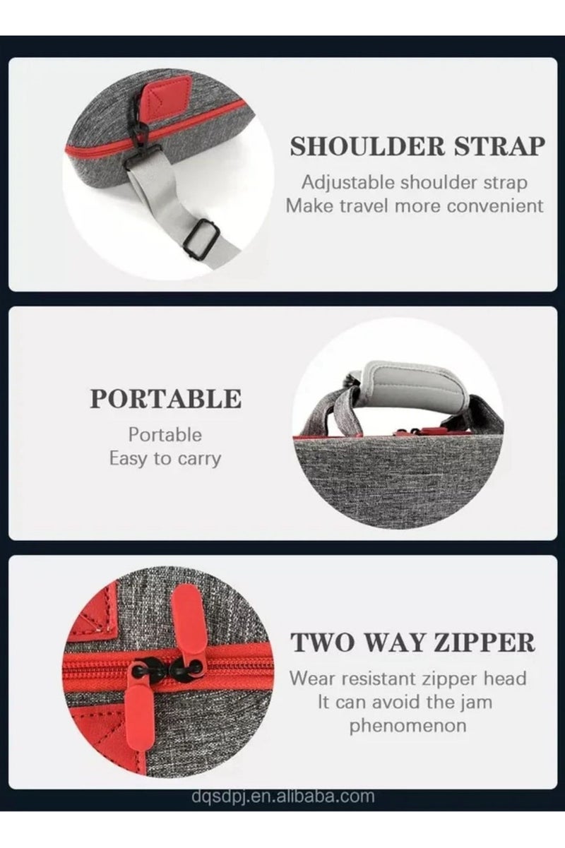 Storage Bag For PS5-Shockproof Hard Shell Bag- Luxury Waterproof Shoulder Bag For Playstation 5,Console & Accessories Storage Organizer (gray) - Image 5