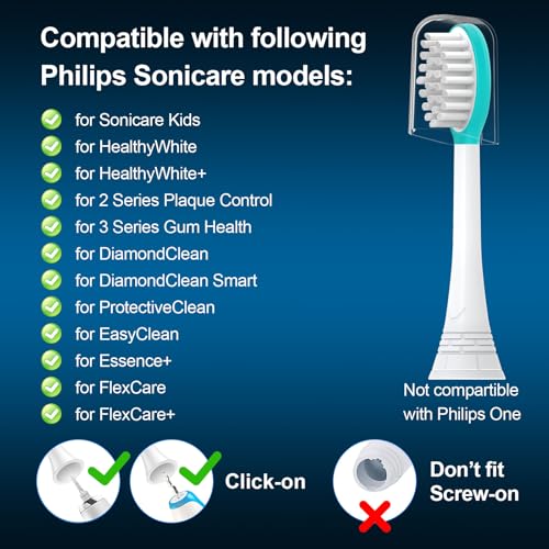 CILGEWH Kids Replacement Toothbrush Heads 10 Pack for Philips Sonicare Electric Toothbrush Soft Brush Head for Child 7+ for Boy Girl,Blue - Image 3