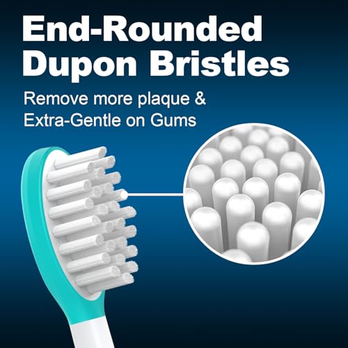 CILGEWH Kids Replacement Toothbrush Heads 10 Pack for Philips Sonicare Electric Toothbrush Soft Brush Head for Child 7+ for Boy Girl,Blue - Image 4