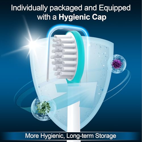 CILGEWH Kids Replacement Toothbrush Heads 10 Pack for Philips Sonicare Electric Toothbrush Soft Brush Head for Child 7+ for Boy Girl,Blue - Image 5