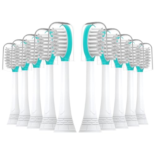 CILGEWH Kids Replacement Toothbrush Heads 10 Pack for Philips Sonicare Electric Toothbrush Soft Brush Head for Child 7+ for Boy Girl,Blue - Image 1
