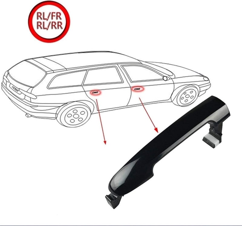 QASULER 4Pcs Car Door Handle for Hyundai Sonata 2005-2010 - Image 4