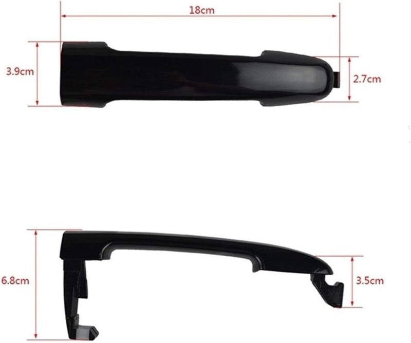 QASULER 4Pcs Car Door Handle for Hyundai Sonata 2005-2010 - Image 2
