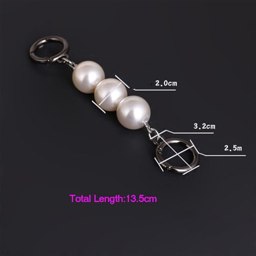 Spenlly Cherry Bag Charm, Cherry Keychain Hanging Purse Charm Decoration Cute Pendant for Women (Silver-3Pcs) - Image 4