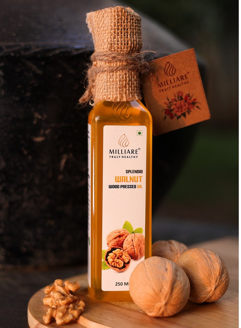 Milliare Natural Organic Walnut Oil 100% Wood Pressed - 100% Pure & Non-Preservative | Best for Body, Skin & Hair | Natural Walnut Essential Oil | 250 ml - Image 2