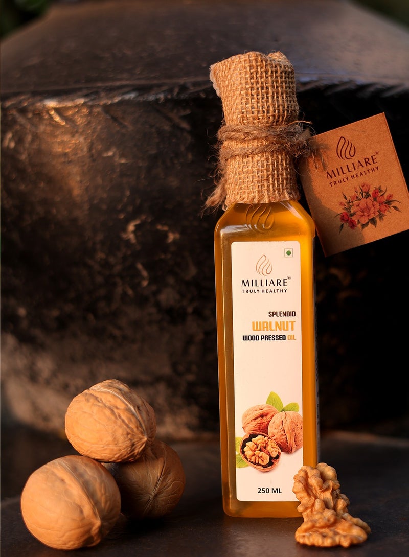 Milliare Natural Organic Walnut Oil 100% Wood Pressed - 100% Pure & Non-Preservative | Best for Body, Skin & Hair | Natural Walnut Essential Oil | 250 ml - Image 3