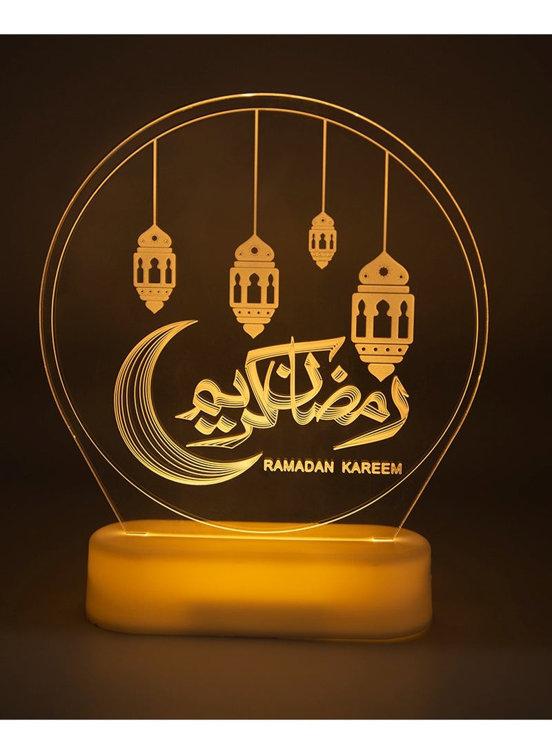 Hilalful HILALFUL Ramadan Kareem Lantern Stand | Suitable for Living Room, Bedroom and Outdoor | Perfect Festive Gift for Home Decoration in Ramadan, Eid, Birthdays, Weddings, Housewarming | Battery Operated - Image 4