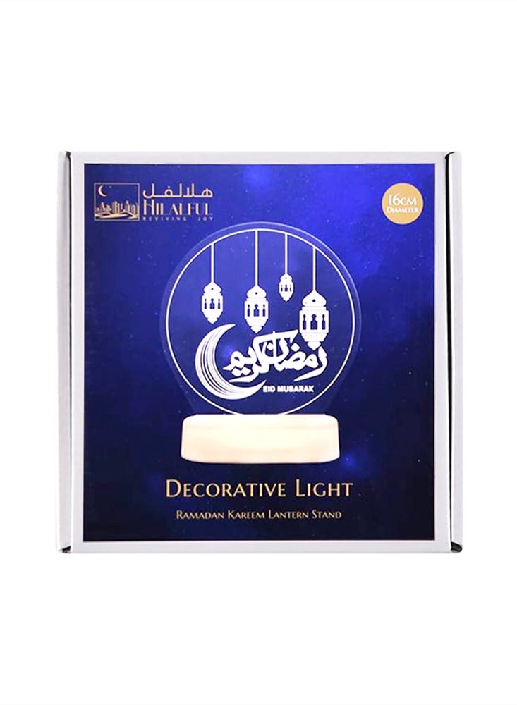 Hilalful HILALFUL Ramadan Kareem Lantern Stand | Suitable for Living Room, Bedroom and Outdoor | Perfect Festive Gift for Home Decoration in Ramadan, Eid, Birthdays, Weddings, Housewarming | Battery Operated - Image 3