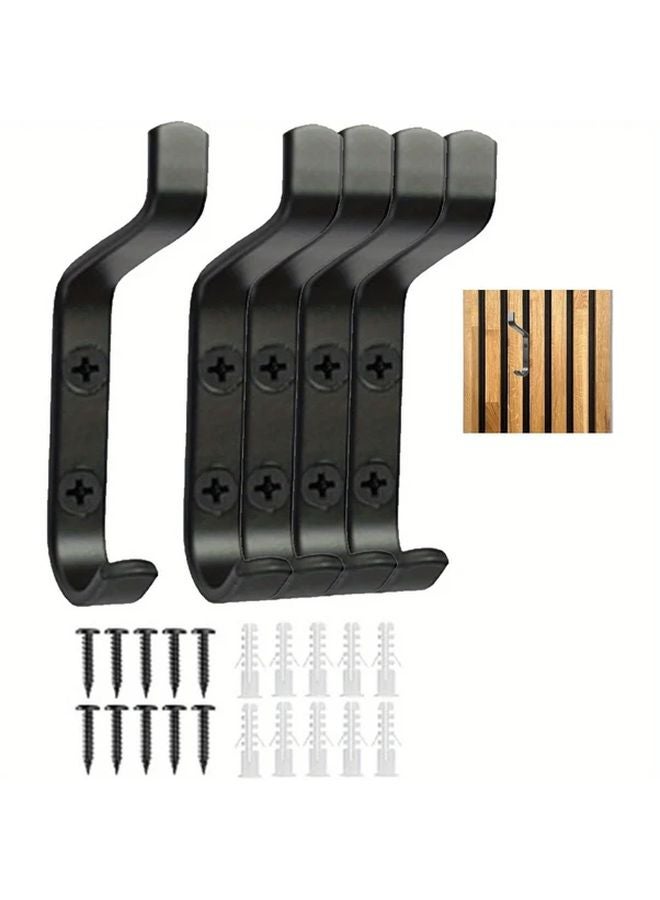 5pcs Wall Mounted Hooks Soundproof Panel Hangers For Bathroom Bedroom Living Room Office - Image 2