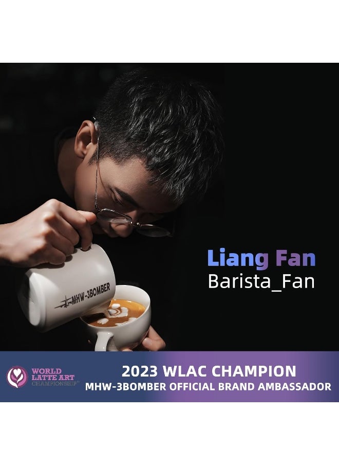 MHW-3BOMBER MHW-3BOMBER Latte Art Pitcher Stainless Steel Milk Frothing Pitcher Steamed Espresso Cup Barista Pitcher  - Image 3