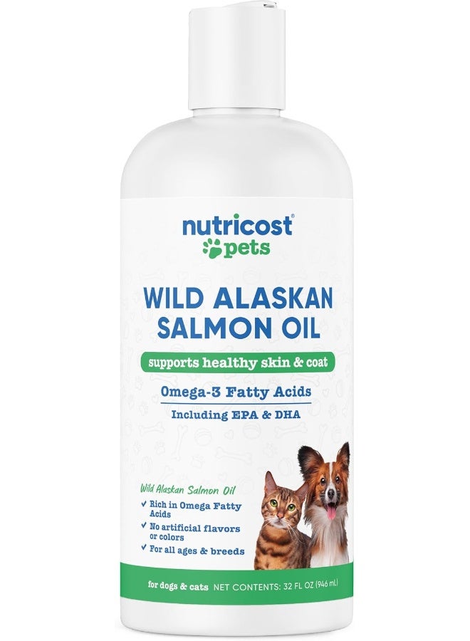 Nutricost Pets Wild Alaskan Salmon Oil For Dogs And Cats, 32 Fl Oz - Image 1