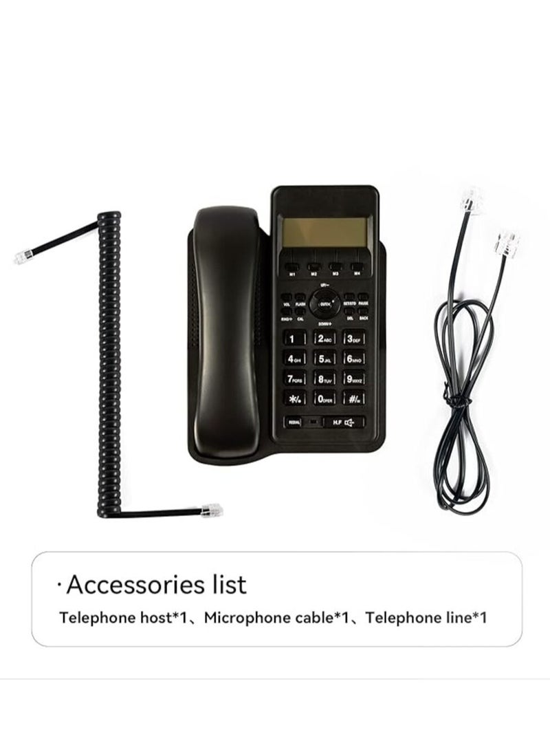 هاتف أرضي سلكي مع شاشة LCD، لوحة مفاتيح ذات أزرار كبيرة، تحديد هوية المتصل مناسب للمكتب، المكتب الأمامي، المنزل، الفندق، الخط الأرضي السلكي - Image 3