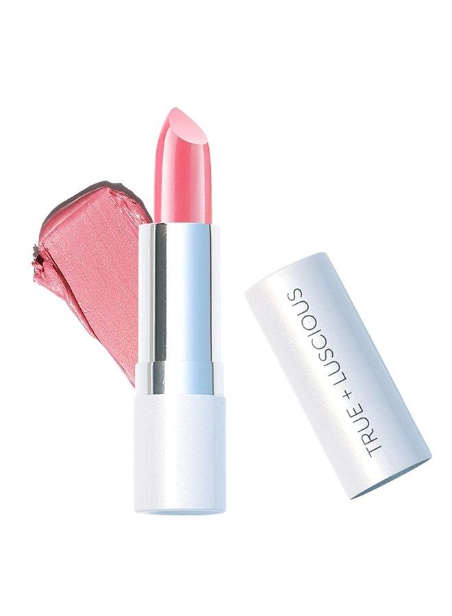True + Luscious Super Moisture Lipstick – Clean, Vegan and Cruelty Free – Lasting Hydration for Dry Lips with a Sheer Finish – Pink Sugar - Image 1