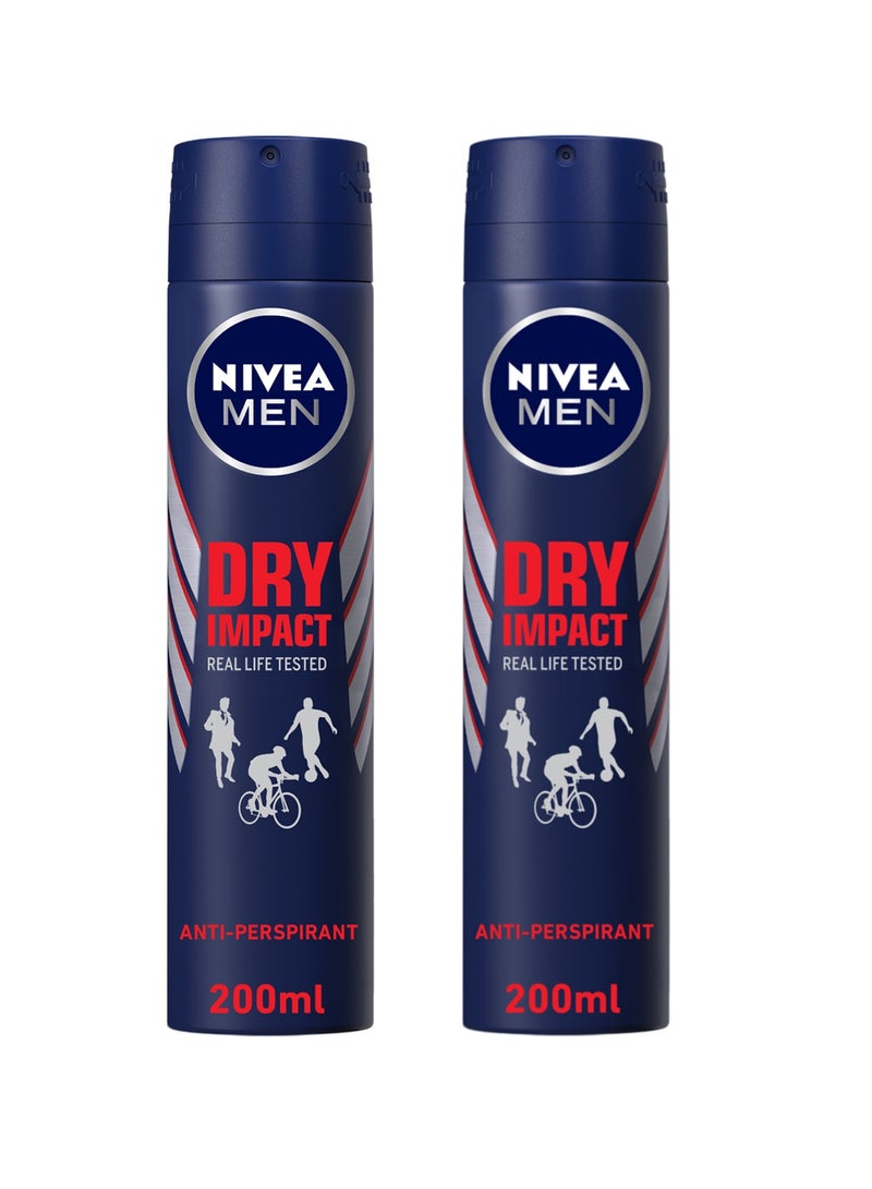 Nivea Antiperspirant Spray Dry Impact Pack of 2 - Image 1