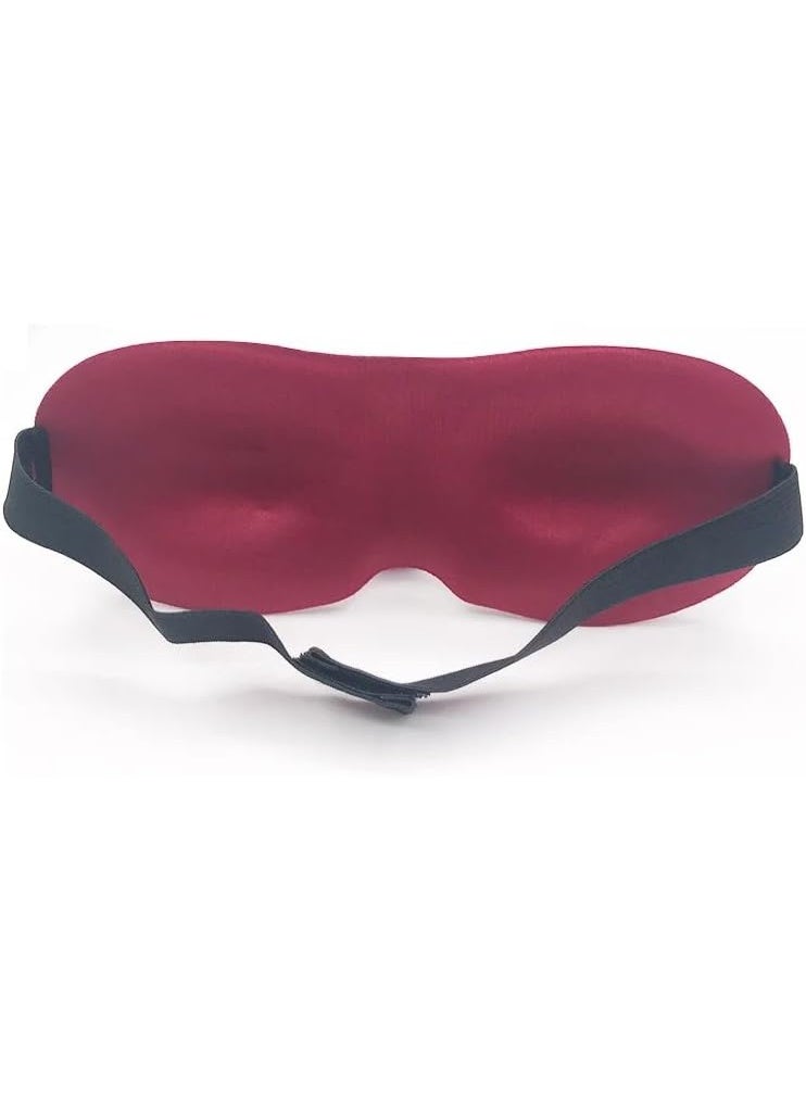 MySouqEg Store 3D Sleep Mask Light Blocking Eye Mask for Sleeping Eyeshade Travel Sleep mask with Adjustable Strap for Man/Women For Office, Home, Camping, Airplanes and Travel Use (Dark RED)  - Image 2