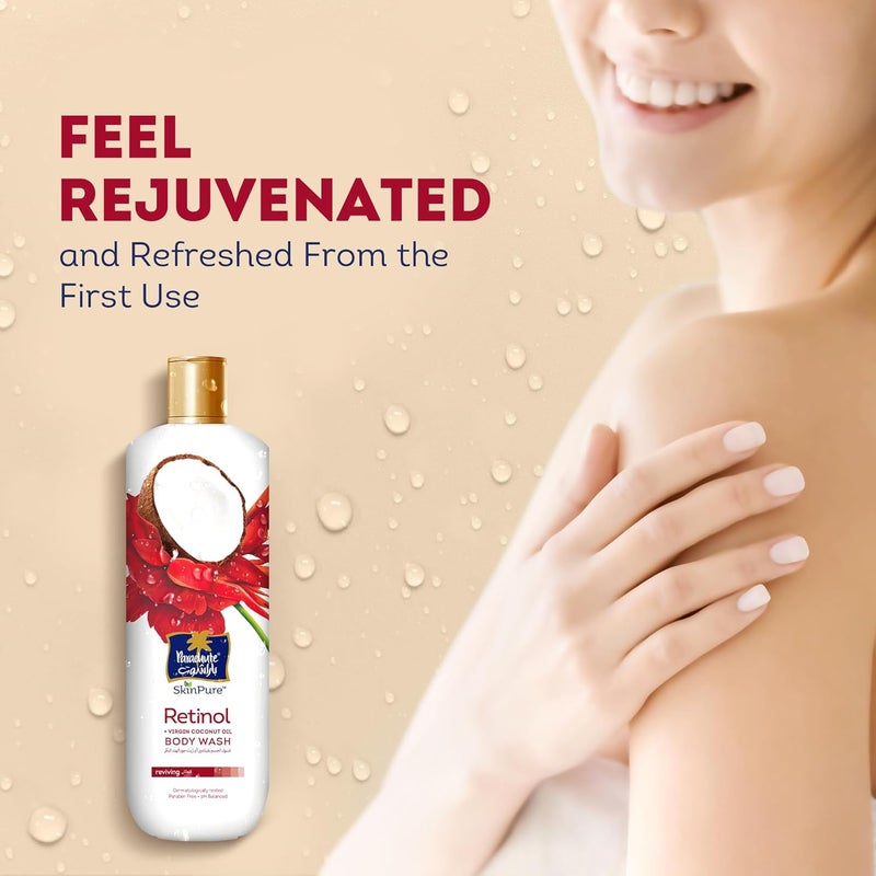Parachute Skin Pure Body Wash Retinol 400ml Twin Pack - Reviving Formula with Virgin Coconut Oil - Image 3