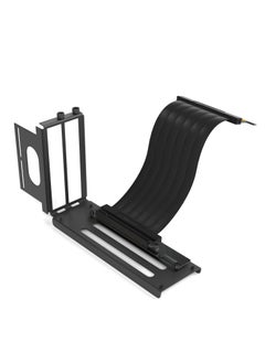 Generic Vertical GPU Mounting Bracket Graphics Card Holder Kit, GPU Mount with PCIE Riser Cable 90 Degree Right Angle 20cm  PCIE 3.0 Black  - Image 1