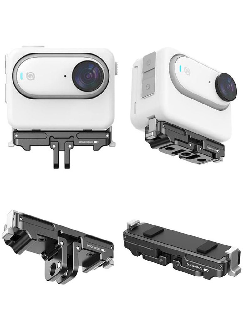 SYOSI - Magnetic Quick Release Mount Fit for Insta360 GO 3, Magnetic Mount Foldable Adapter, Magnetic Accessories Camera Mount, Conversion Adapter Tripod, Anti-Scratch Impact-resistant Easy Installation - Image 1