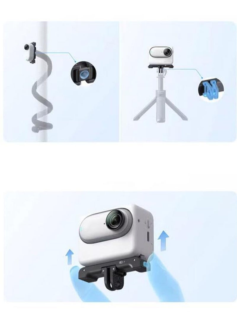 SYOSI - Magnetic Quick Release Mount Fit for Insta360 GO 3, Magnetic Mount Foldable Adapter, Magnetic Accessories Camera Mount, Conversion Adapter Tripod, Anti-Scratch Impact-resistant Easy Installation - Image 1