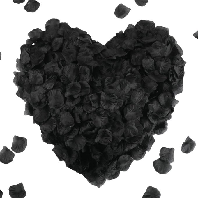 2200 PCS SILK ROSE PETALS FOR VALENTINES DAYROMANTIC NIGHTWEDDINGPROPOSAL ANNIVERSARY FLOWER DECORATIONSBLACK