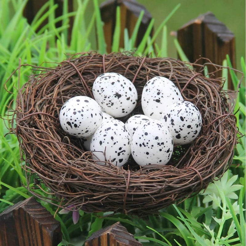 Asikkon Rattan Bird's Nest Easter Rattan Nest for Garden Yard Home Party Wedding Easter Decor(5.9Inch) - Image 3