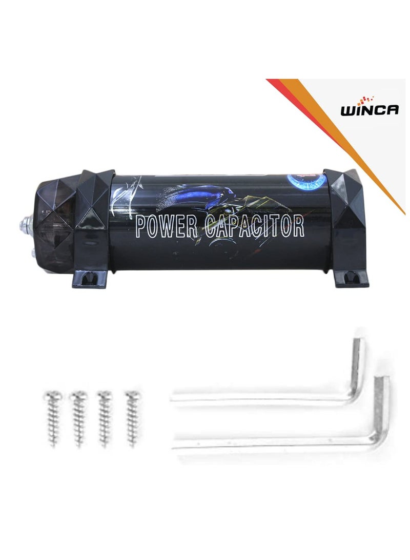 WINCA Car Audio Capacitor Fit for Systems Up to 2000W, 1.5 Farad Aluminum Alloy + ABS Car Audio Electric Power Capacitor Amplifier Voltage 10‑16V DC - Image 4