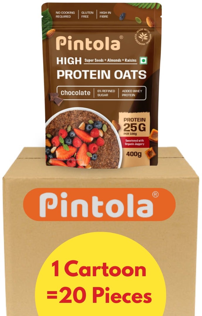 Pintola High Protein Oats Chocolate 400g | Pack of 20