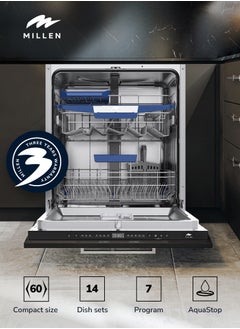MILLEN Built In Dishwasher 60cm, 7 programs  - Image 2