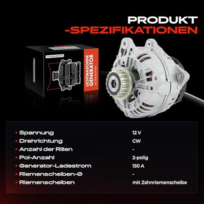 Frankberg Alternator Generator 150A Compatible with M.u.l.t.i.v.a.n V 7EF 7EM 7EN 7HF 7HM 7HN 2.5 TDI 2003-2005 T.o.u.a.r.e.g 7L6 7L7 7LA 2.5 TDI 2003-2005 Replace# 012 16150 13 US - Image 4
