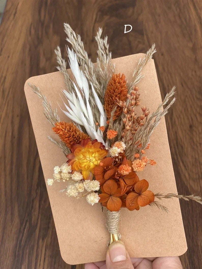 Bluejw Handmade Natural Real Mini Dried Flowers Bouquet on Resin Cards – Dried Plants Decorative Accessories for Gifts, Wedding Favors, and Home Décor - Image 5