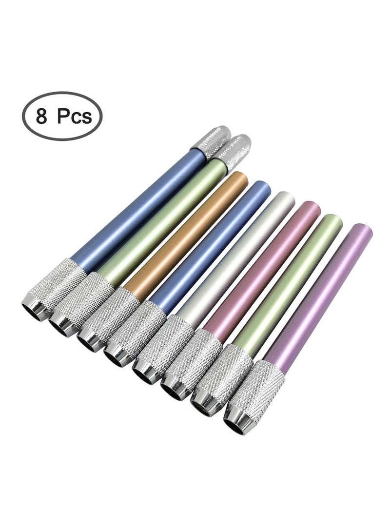 8 PCS Pencil Extenders - Dual Head Metal Handle Pen Holder Lengthener for Pencils, Ideal for School and Office Supplies, Art Writing Tool, Pencil Holder Extender. - Image 2