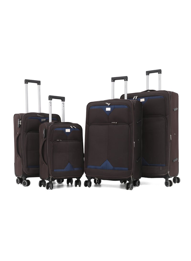 CAPITAL 4-Piece Soft Luggage Set | 20", 24", 28" & 32" Travel Suitcase Set | Lightweight Softside Trolley Bags | 360° Spinner Wheels | Durable Fabric | Telescopic Handle - Image 1