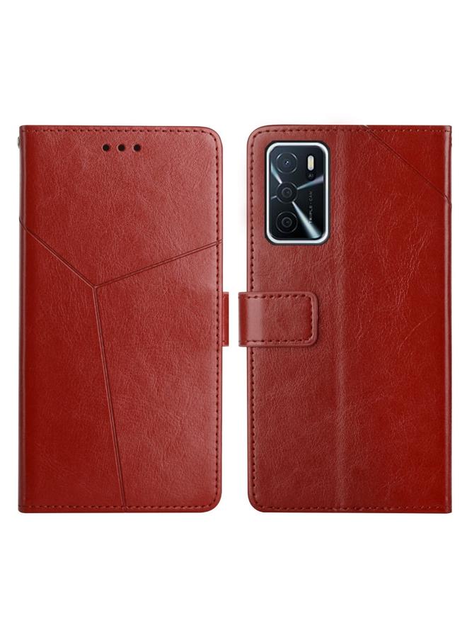 S-TOP Case For OPPO A54 / A16 4G Y Stitching Horizontal Flip Leather Phone Case - Image 1