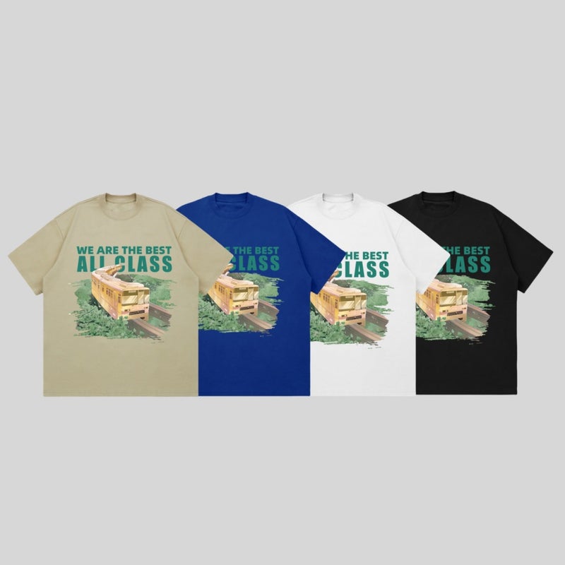 American Style Ins Retro Street Style Letter Train Short-Sleeved T-Shirt Men'S Oversize Mid-Length Top - Image 3