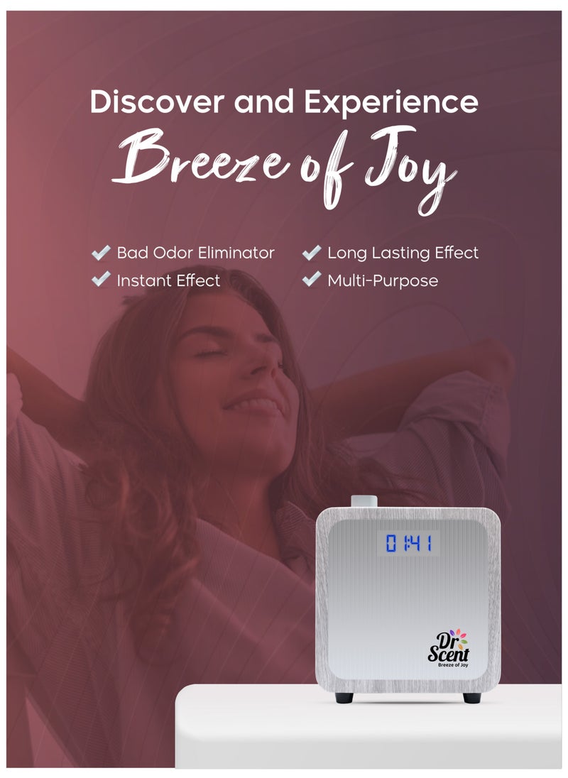 Dr Scent - Dr Scent Essential Oil Small Diffuser Machine - White | Aroma Diffuser,Air Purifier, Scent Diffuser,Essential Oils for Room,Office&Spa - Image 1
