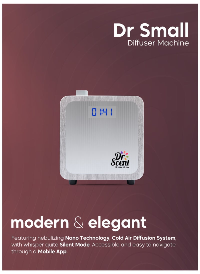 Dr Scent - Dr Scent Essential Oil Small Diffuser Machine - White | Aroma Diffuser,Air Purifier, Scent Diffuser,Essential Oils for Room,Office&Spa - Image 1