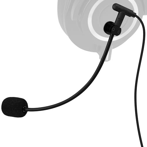 GEEKRIA Magnetic Detachable Boom Microphone Convert Any Headphone into a Gaming Headset Compatible with PC PS45 Switch Tablets Plug and Play Noise Cancelling Black - Image 1