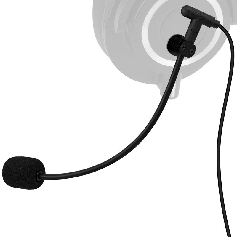 GEEKRIA Magnetic Detachable Boom Microphone Convert Any Headphone into a Gaming Headset Compatible with PC PS45 Switch Tablets Plug and Play Noise Cancelling Black - Image 2