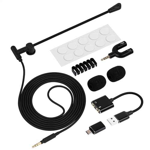 GEEKRIA Magnetic Detachable Boom Microphone Convert Any Headphone into a Gaming Headset Compatible with PC PS45 Switch Tablets Plug and Play Noise Cancelling Black - Image 3